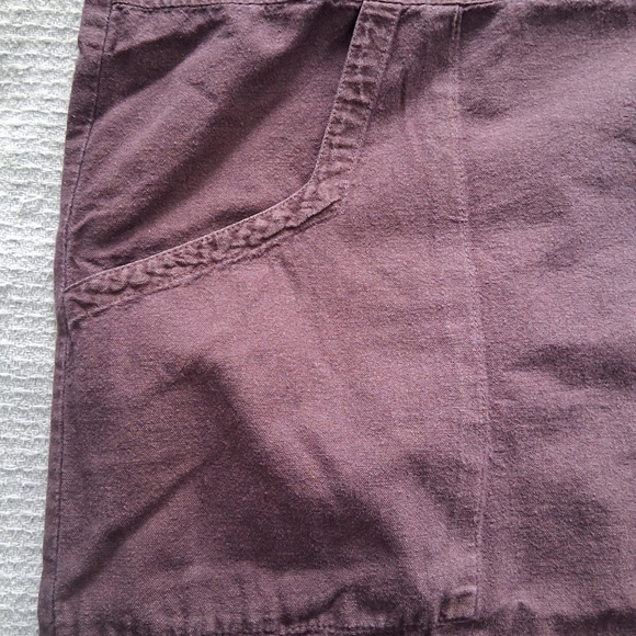 El Huarache Cottons 100% Cotton Deep Purple Pocketed Dress - Picture 9 of 10